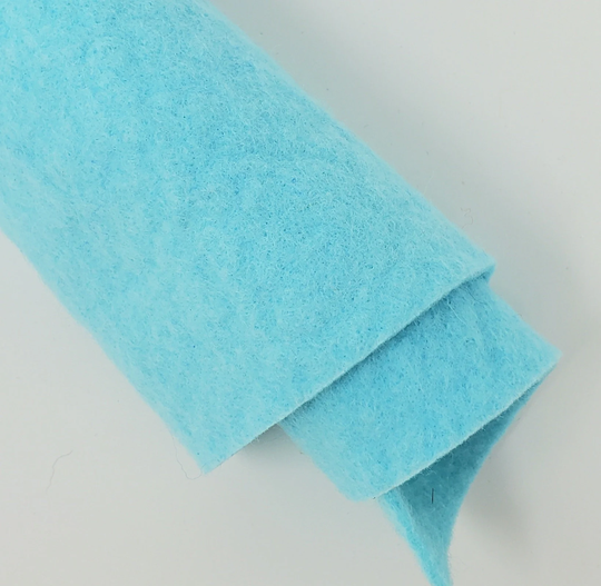 Hand Washed Merino Wool Blend Felt 9"x12" Sheets Aqua Color