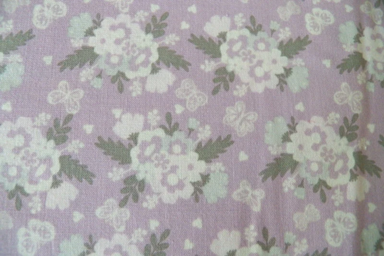 One Yard Jo-Ann Cotton Blend Fabric Out Of Print "Magic Moon" Sewing Crafting Quilting 42" Wide Lavender & White Floral
