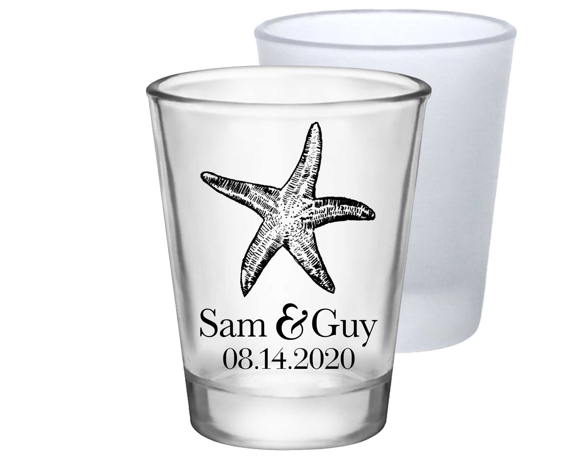 Beach Wedding Shot Glasses Favor Island Destination Decor Starfish 4A