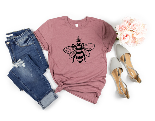 Queen Bee Shirt, Unisex Womens Funny Fitness Mom Tops, Tees, Tops
