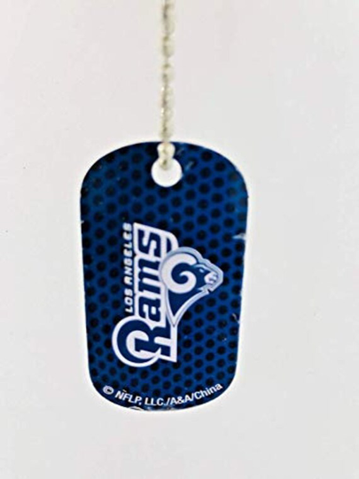 Los Angeles La Rams Football Dog Tag Chain Personalized Custom Name Free Engraved Key Any Clip On Bag Backpack Luggage Perfect Gift