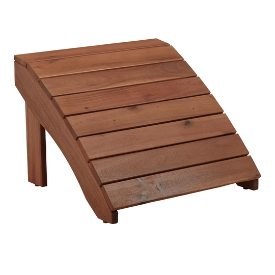 Slatted Wood Adirondack Footstool: Natural by World Market
