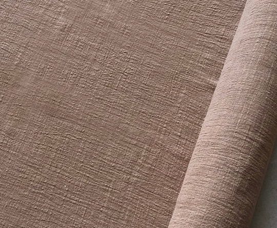 Brown Cotton Linen Blend Gauze Fabric Sold By 1/2 Yard
