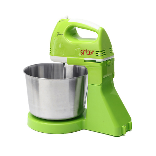 7 Speed Electric Food Cake Egg Dough Blender Handheld Stand Mixer with 1.7L Bowl - green