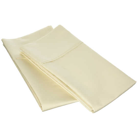 1500 Thread Count Cotton Blend Pillow Case Cover, Casual Luxury Machine Washable King Size Pillow Cases Set of 2, King : 20 X 40, Ivory