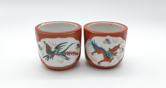 Pair Of Lung Fung Ceramic Burners Or Planters
