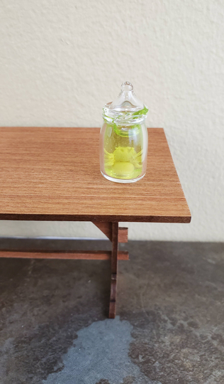 Dollhouse Miniature Spider in Glass Jar With Formaldehyde Large 112 Scale
