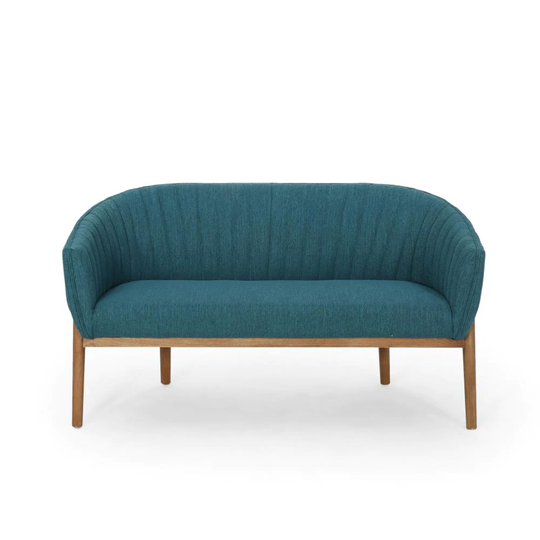 Best Selling Home Decor Galena Midcentury Teal Polyester/Blend Loveseat in Blue | 310245
