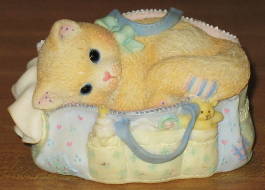 Vintage Calico Kittens " Welcoming A Whole New Bag Of Tricks