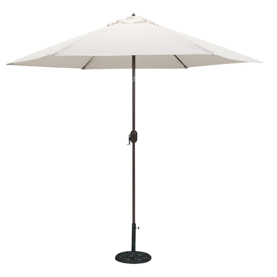 Solid 9 Ft Tilting Patio Umbrella: Natural - Fabric by World Market