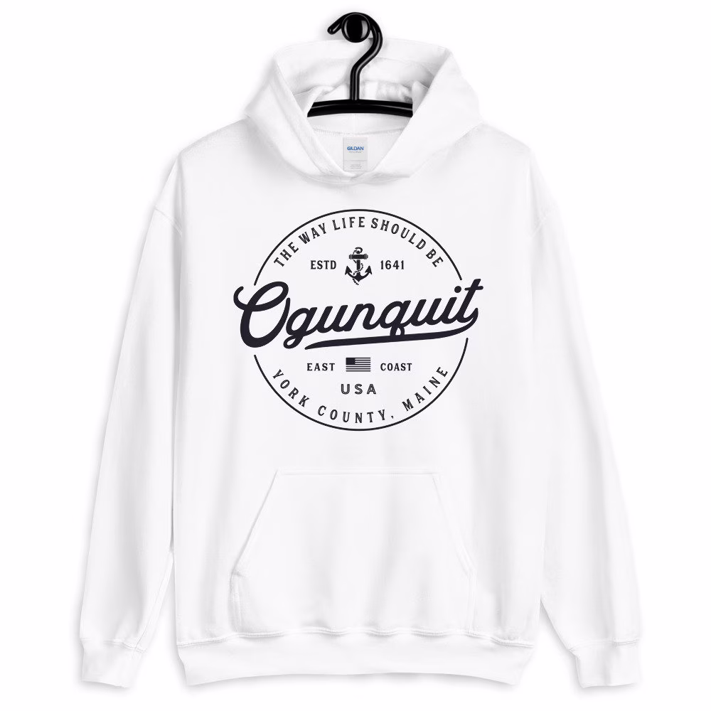 Ogunquit Sweatshirt Soft Cozy Hoodie Me Maine 207 Vacationland New England Coastal Sweater Souvenir Gifts For Lovers