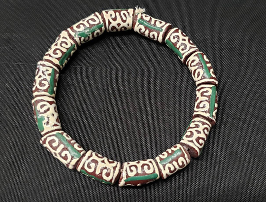 African Glass Beads, 14 Adinkra Beads From Ghana For Handmade Jewelry. Black History Month Sale