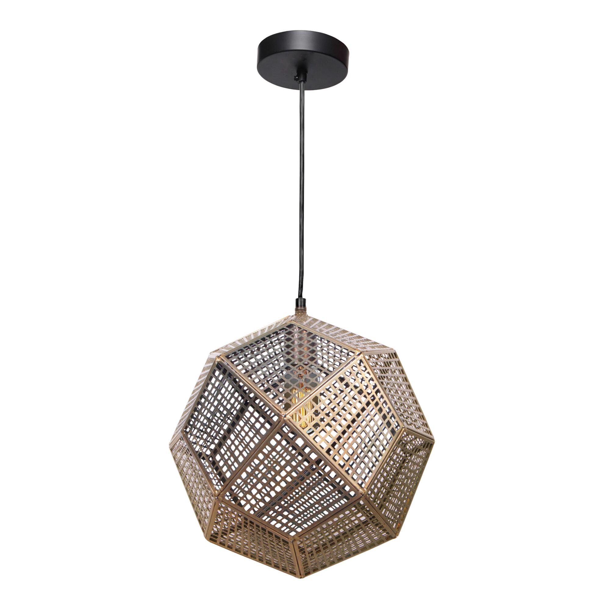 Brass Geometric Dominic Chandelier: Gold - Metal by World Market