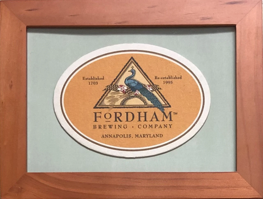 Fordham Rams "Fordham" Framed Beer Coaster