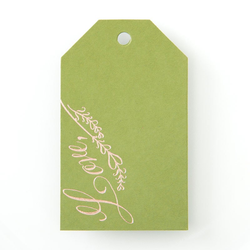 Love Heart Branch Gift Tags - Wrap, Favor Tags, Party Wedding, Wedding Favors, Foil Stamped Paper Hang Tag, Decor