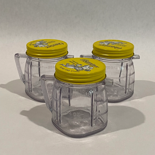 Vintage Osterizer Liquedier Blender Mini-Blend Container - 8Oz Blend & Store with Lids Set Of 3