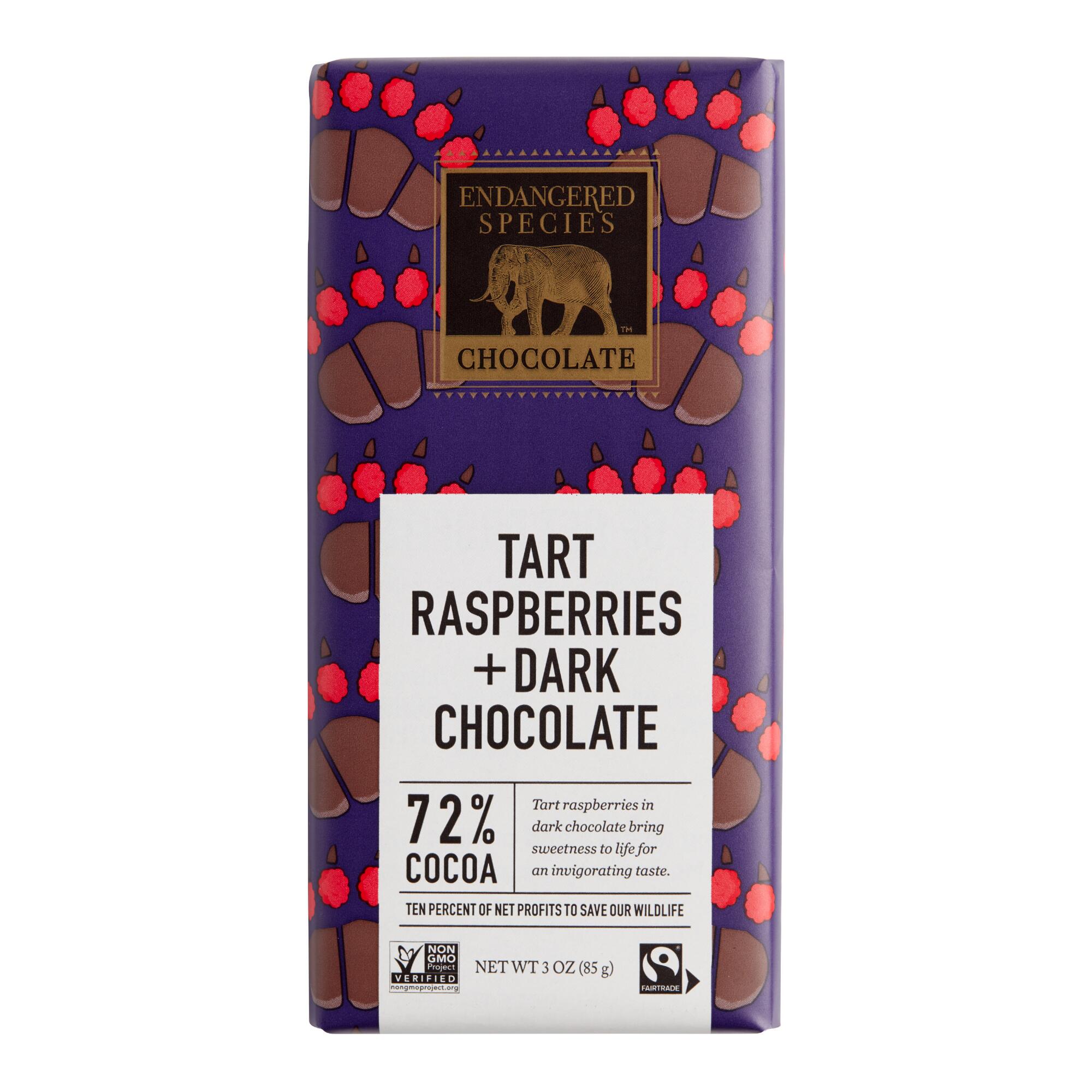 Endangered Species Raspberry Dark Chocolate Bar Set Of 4 by World Market