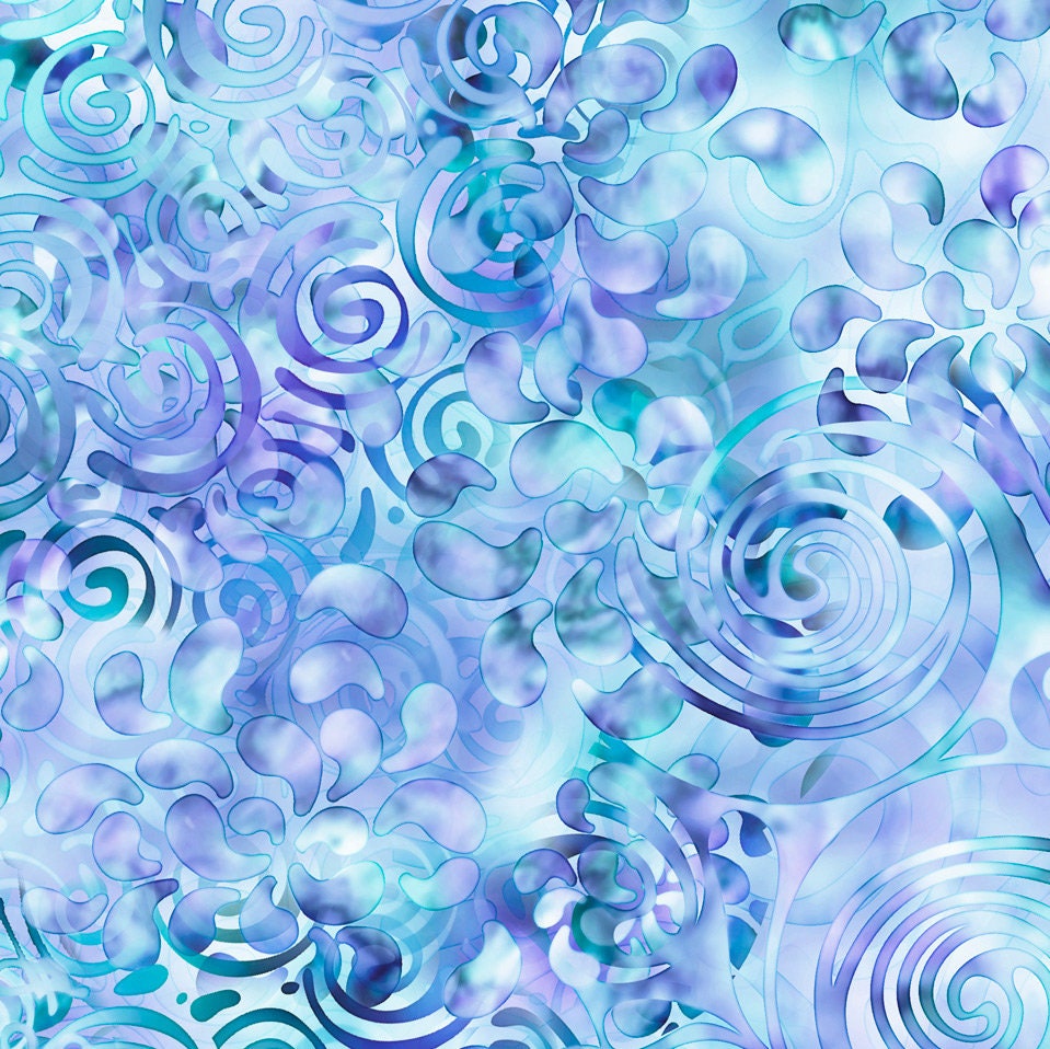 Swirling Texture Ombre Blender in Light Blue From Effervescence Collection By Dan Morris For Qt Fabrics - 100% Cotton You Choose The Cut