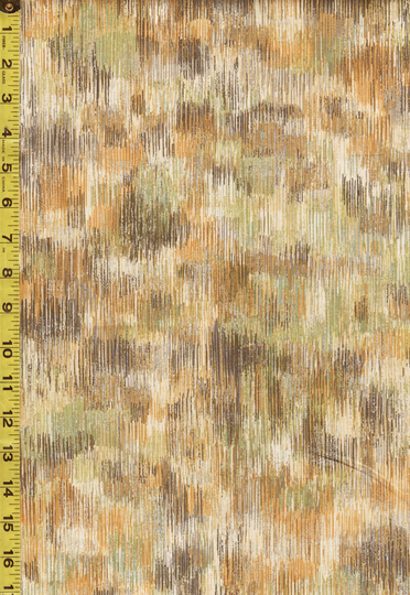 Blender-Coordinate - Fusions Brushwork Stone & Gold Metallic 155 By The Half Yard