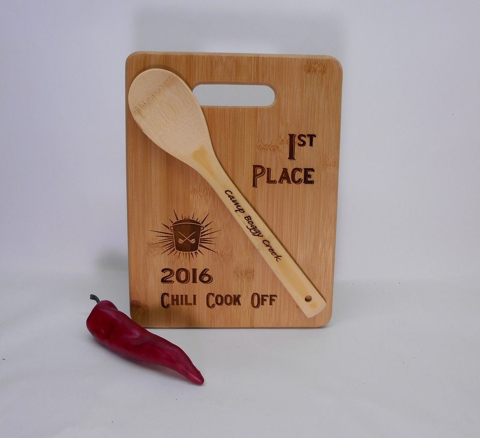 Chili Cook Off 1 Award Plaque, Bake Wood Plaque Cooking Contest Trophy