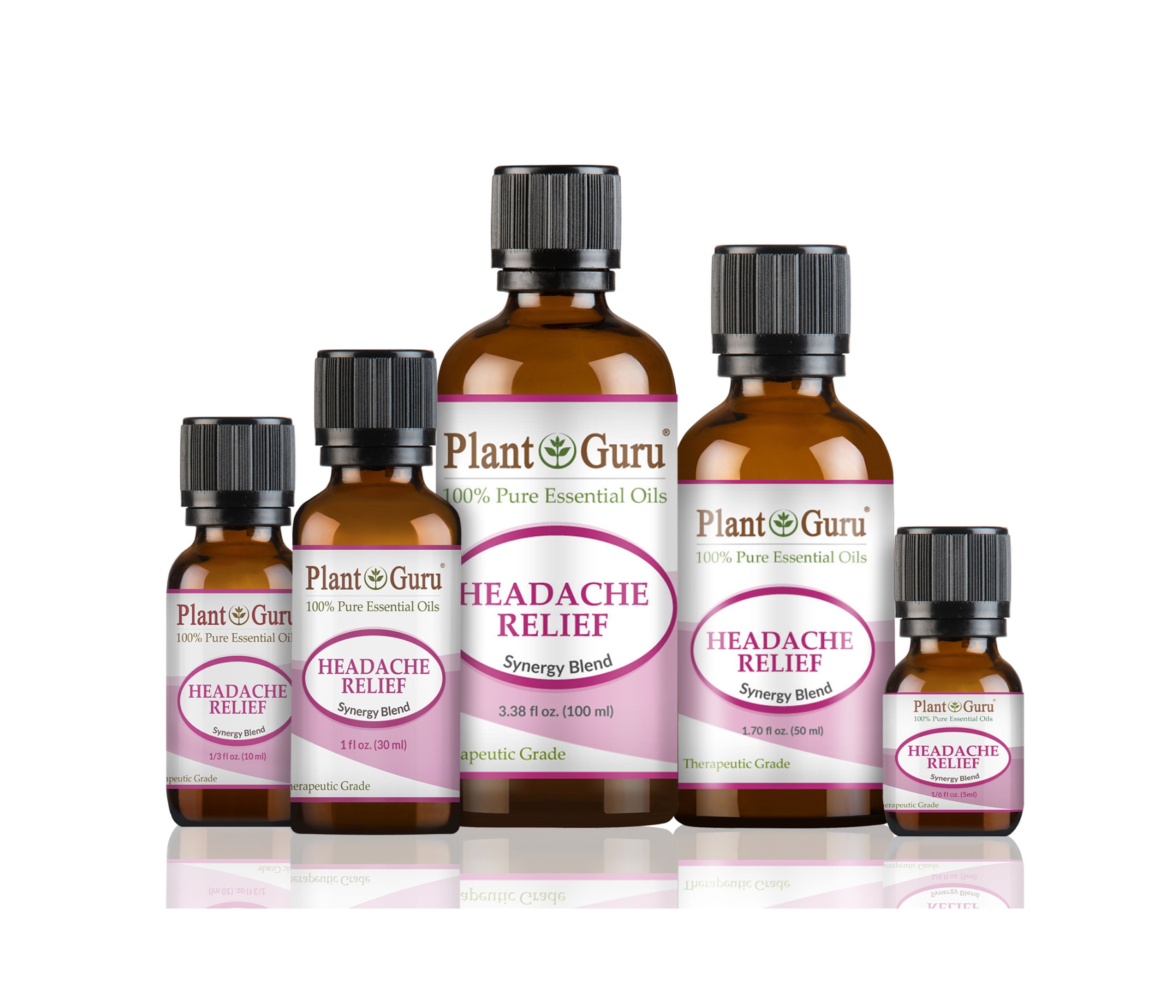 Headache Relief Essential Oil Blend 100% Pure Undiluted, Therapeutic Grade Synergy