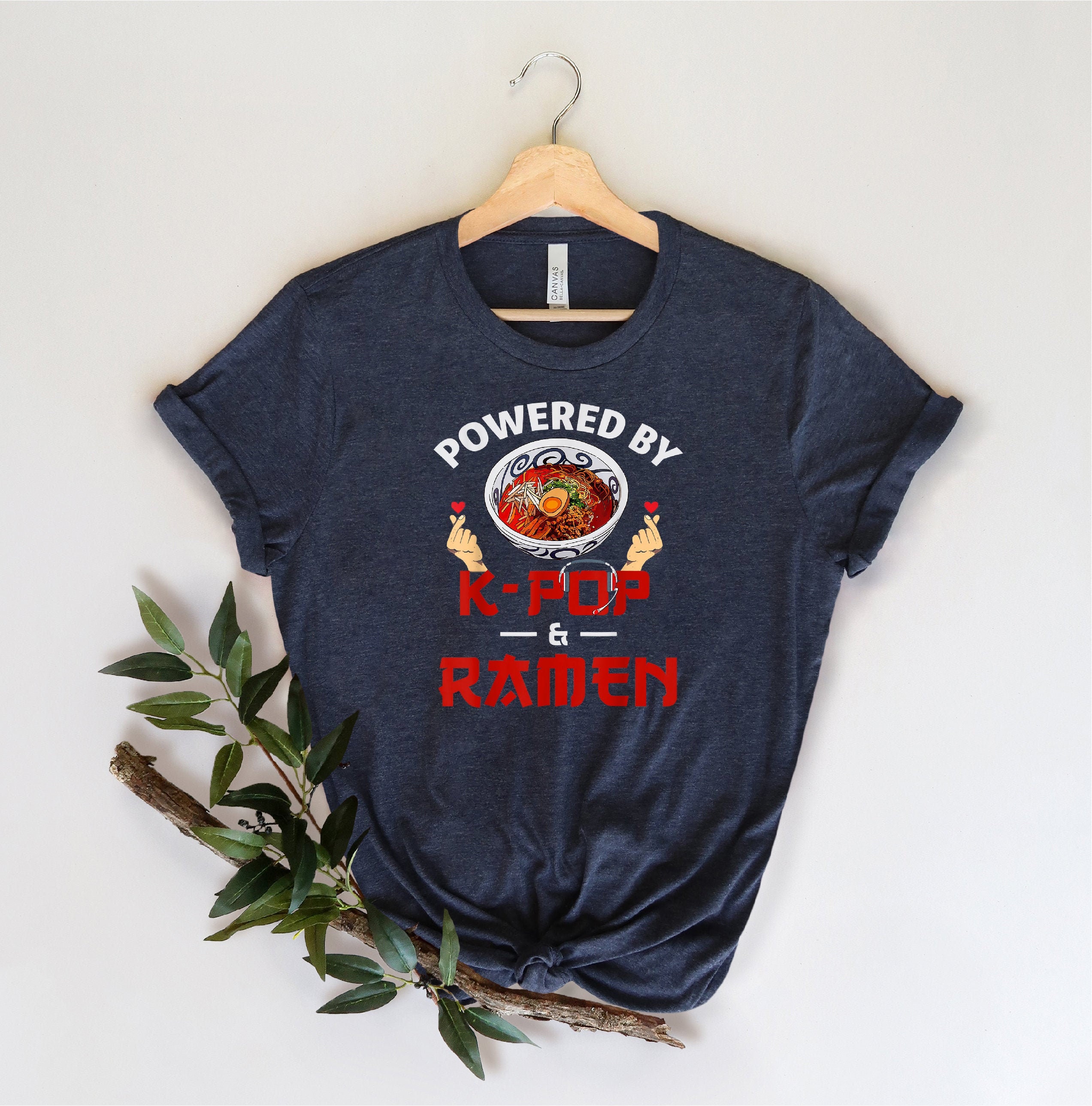 Powered By K-Pop & Ramen, Ramen Shirt, Noodle Japan Anime Foodie, Asian Foods Clothing, Bubble Tea, Boba Tea Gift, Harajuka