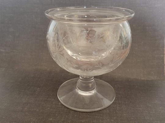 Pair Of Heisey Orchid Shrimp Cocktail - Set 2