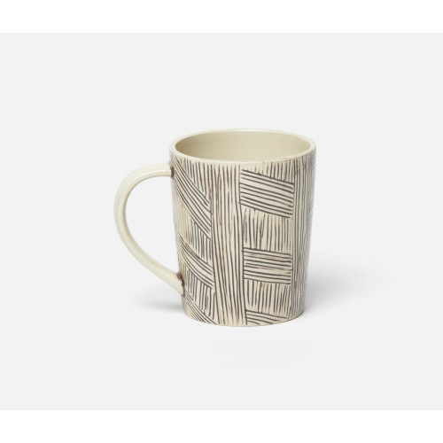 Blue Pheasant Nolan Black Cream Mug, Pack Of 4