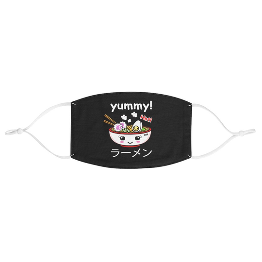 Ramen Noodles Face Mask, Anime Style Kawaii Fabric Cute Food Funny Mask