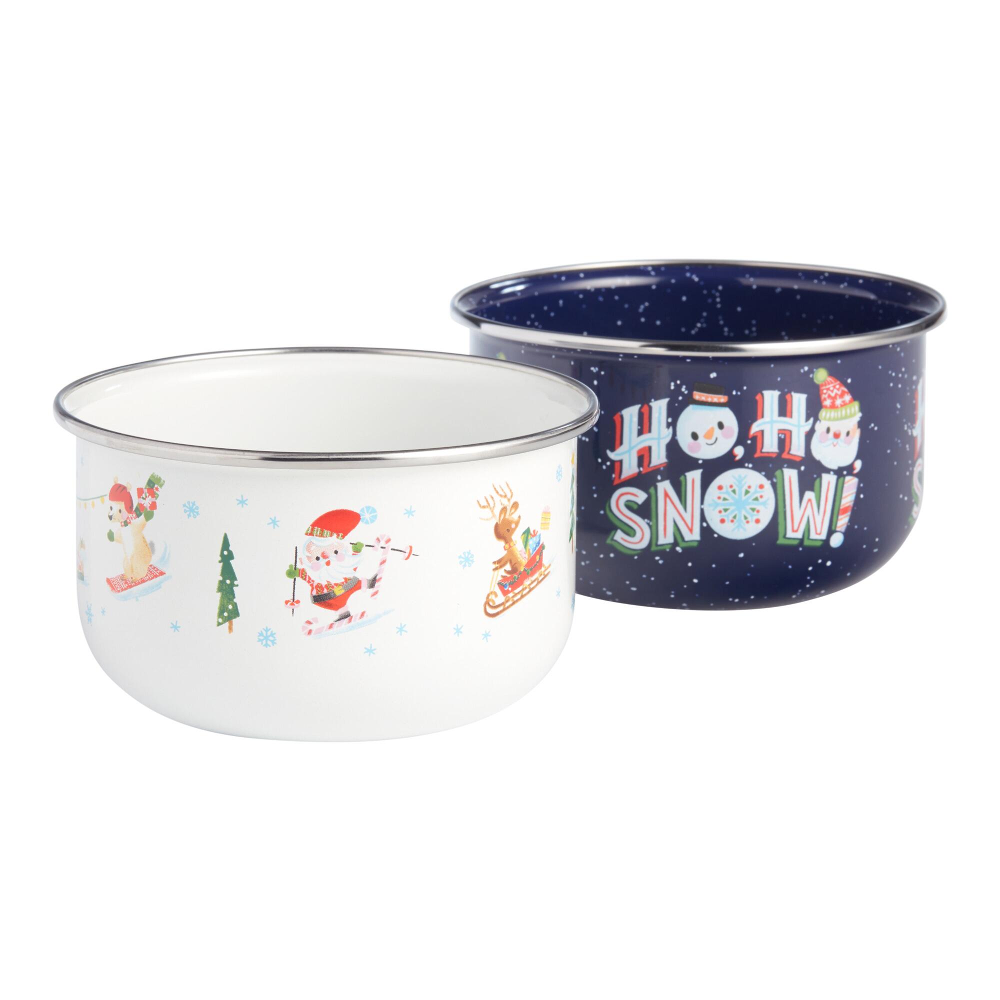 Festive Fun Enamel Bowl: Blue by World Market