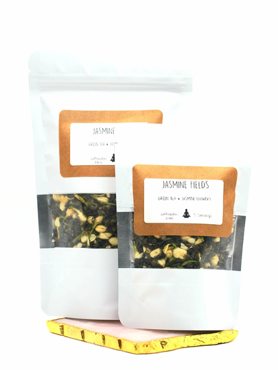 Jasmine Fields Handcrafted Loose Leaves Tea Blends, Relax, Focus & Weight Loss Blend