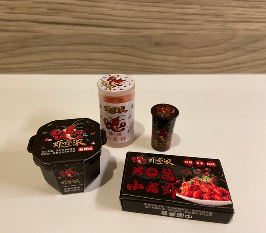 1/6 Miniature Lobster Food Microwave Instant Food Convenience Doll Fool