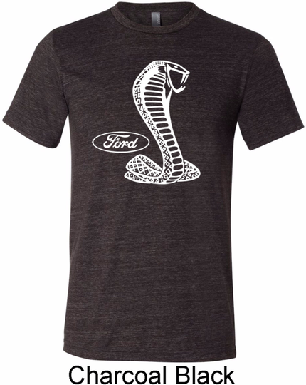 Ford Mustang Cobra Tri Blend Crewneck Tee T-Shirt 10836E2-C3413