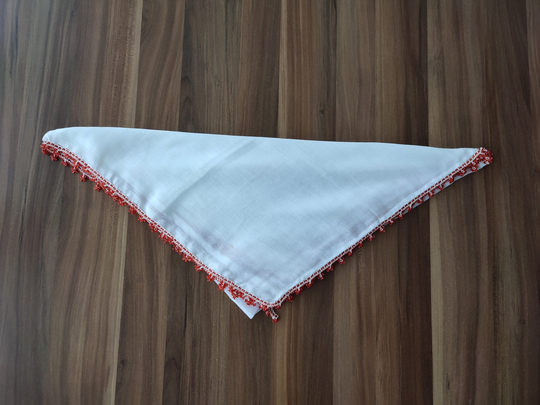 Cotton Scarf, Head Accessories, Hair Piece, Traditional Beaded Turkish Headscarf, Band, Vintage Scarf With Lace Oya