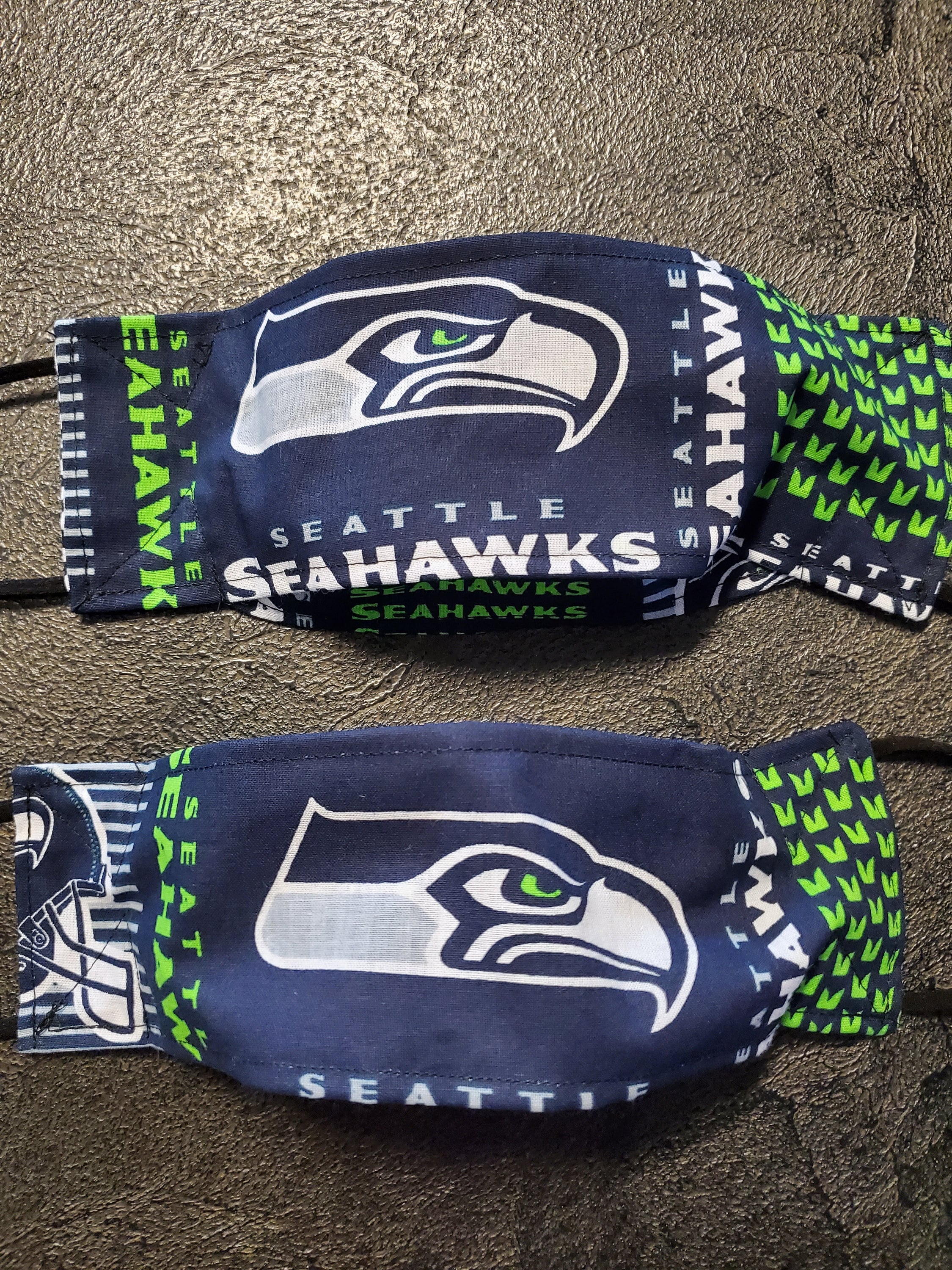 Football Seattle Sea Hawks La Rams Los Angeles Face Mask 3D Origami Fitted