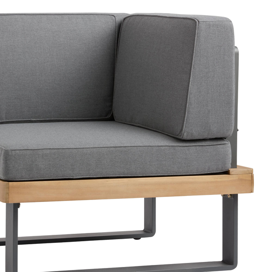 Sunbrella Alicante II Outdoor Patio Sectional Corner Cushion Cover: Gray - Polyester by World Market