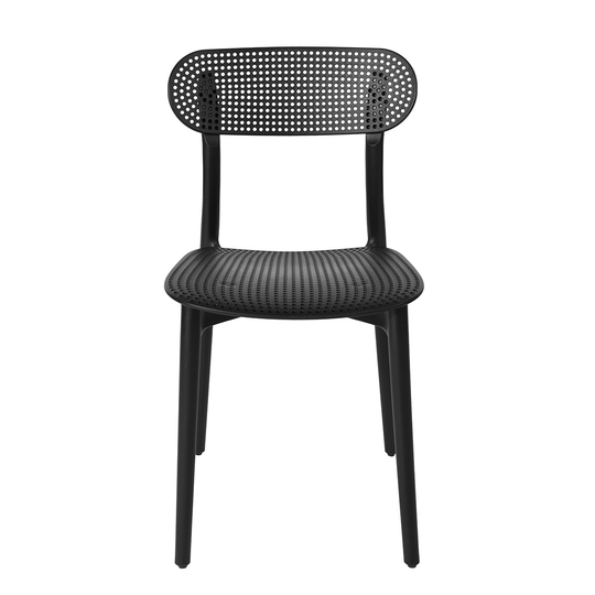 CASAINC Contemporary/Modern Polyester/Polyester Blend Side Chair (Plastic Frame) in Black | GADGETBLOKE BLACK