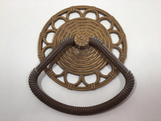 Faux Wicker Towel Ring, Homco 1978 Brown Rack