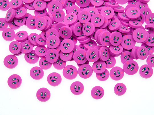 5mm Purple Face Polymer Clay Slices Rt51