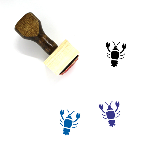 Lobster Wooden Rubber Stamp No. 27