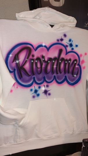 Custom Airbrush Name Hoodie Sweatpants Personalized Outfit Face Mask