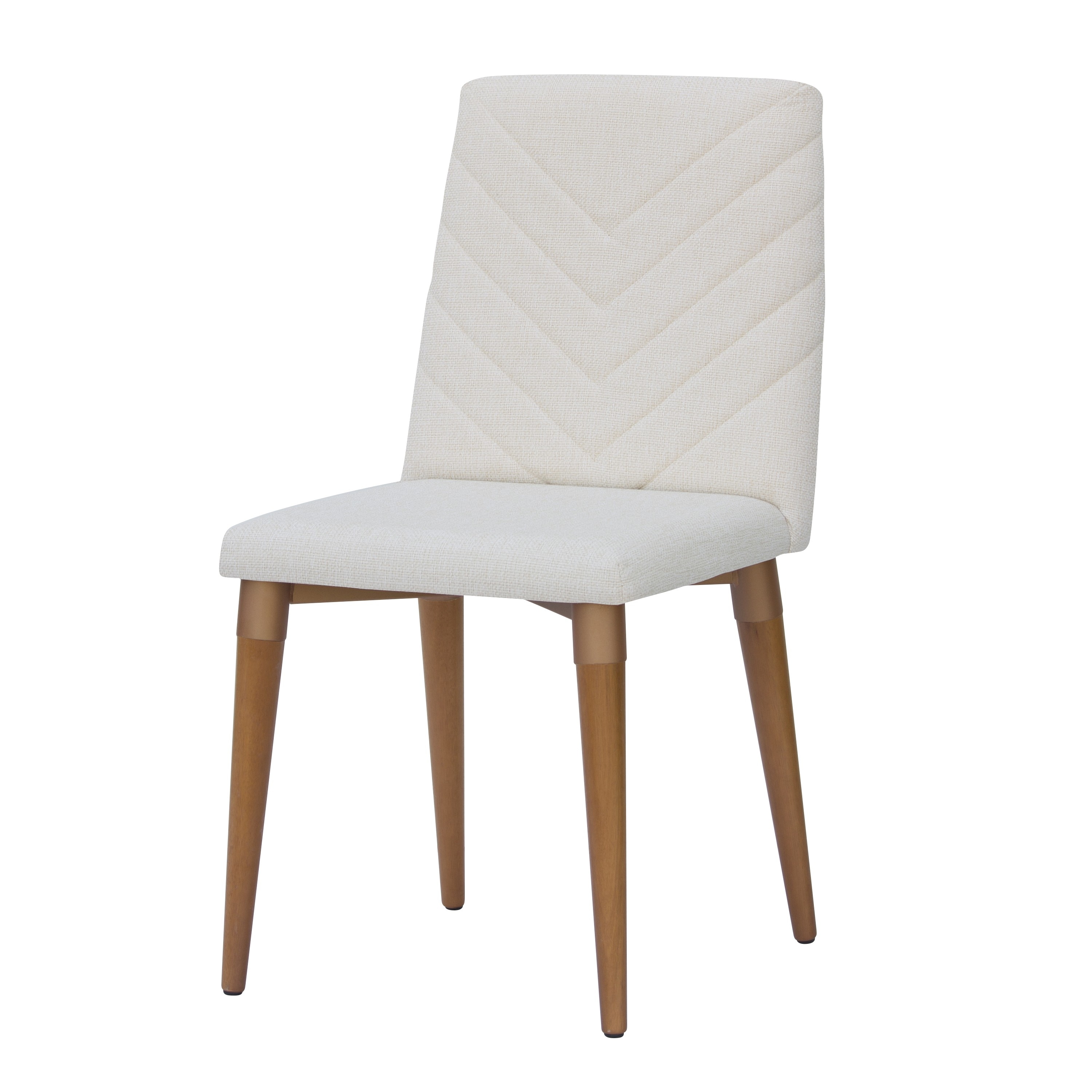 Manhattan Comfort Utopia Contemporary/Modern Polyester/Polyester Blend Upholstered Dining Side Chair (Wood Frame) in Brown | 109251
