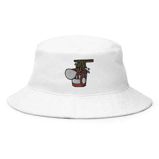 Cup Of Noodles Bucket Hat, Embroidered Handmade Unisex Adult Cotton Sun Summer Hat Gift - Multiple Colors