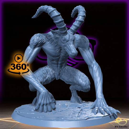 Metaphon | Dire Ram Bulezau Demon Miniature For Tabletop Games Like D & War Gaming| Dungeons Dragons Mini Rn Estudio