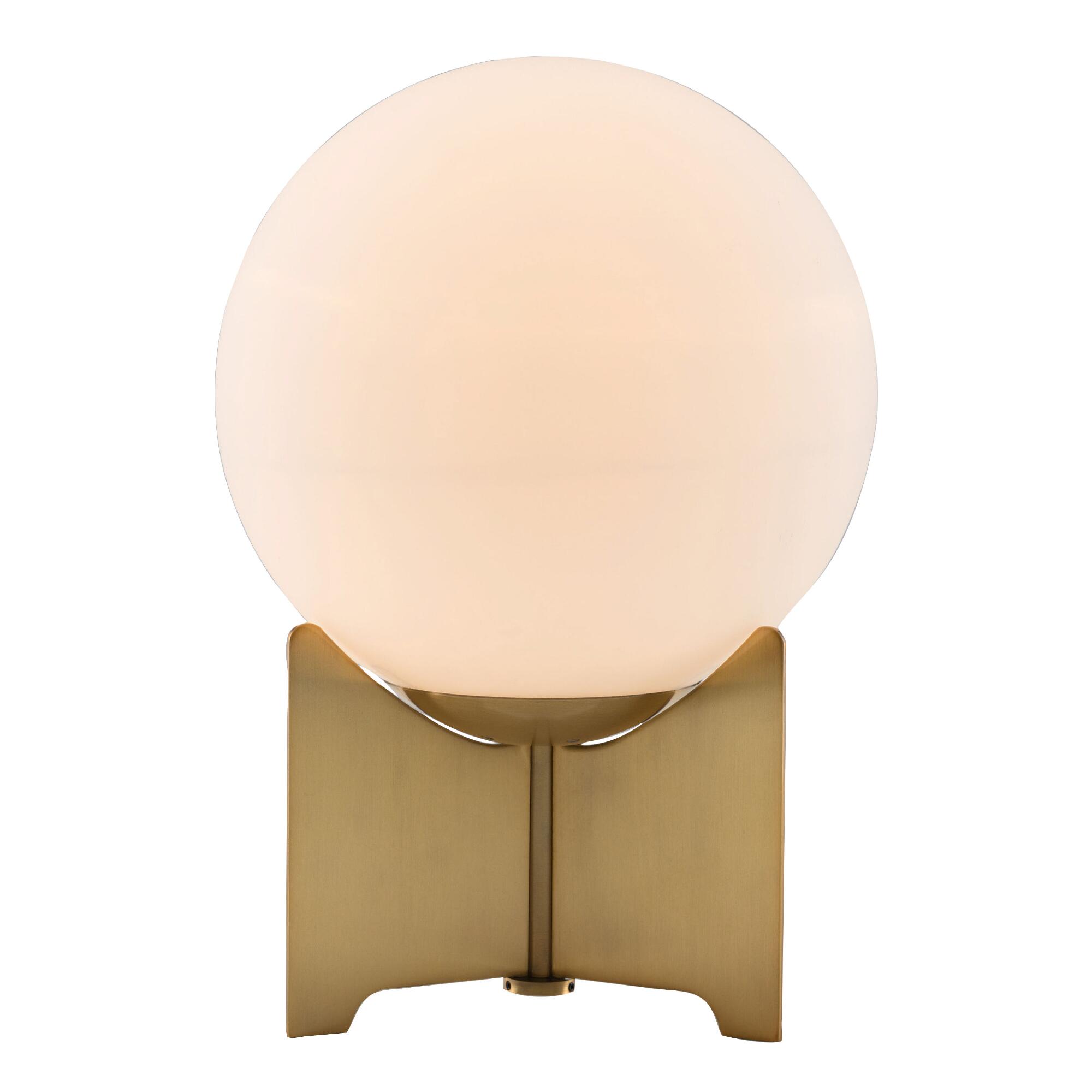 Frosted Glass Pearl Mid Century Table Lamp by World Market