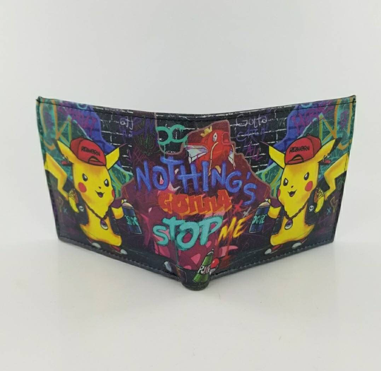Genuine Leather Handmade Cartoon Inspired Bifold Wallet.handstitched Wallet, Unisex Gifts.fully Laseprinted