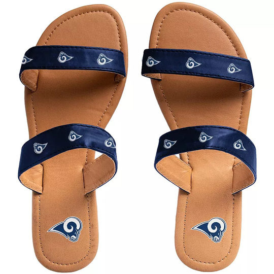 Women's Los Angeles Rams Double-Strap Sandals, Size: Small, Blue