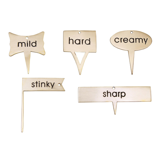 Gold Stainless Steel Cheese Markers 5 Pack by World Market