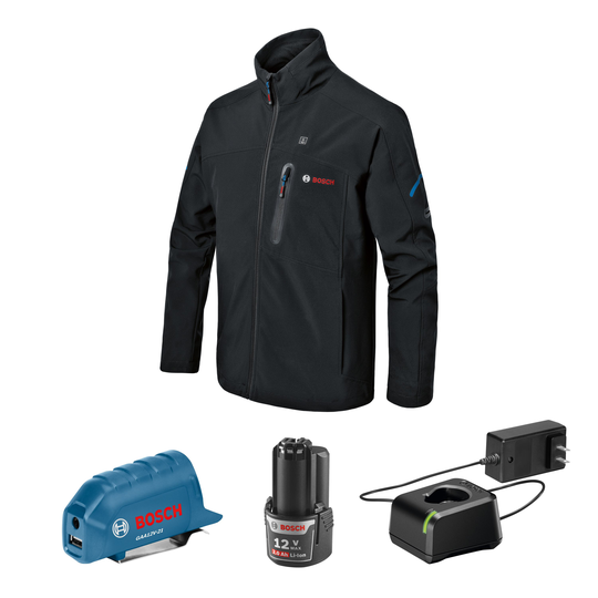 Bosch Medium Black Polyester/Spandex Blend Heated Jacket | GHJ12V-20MN12