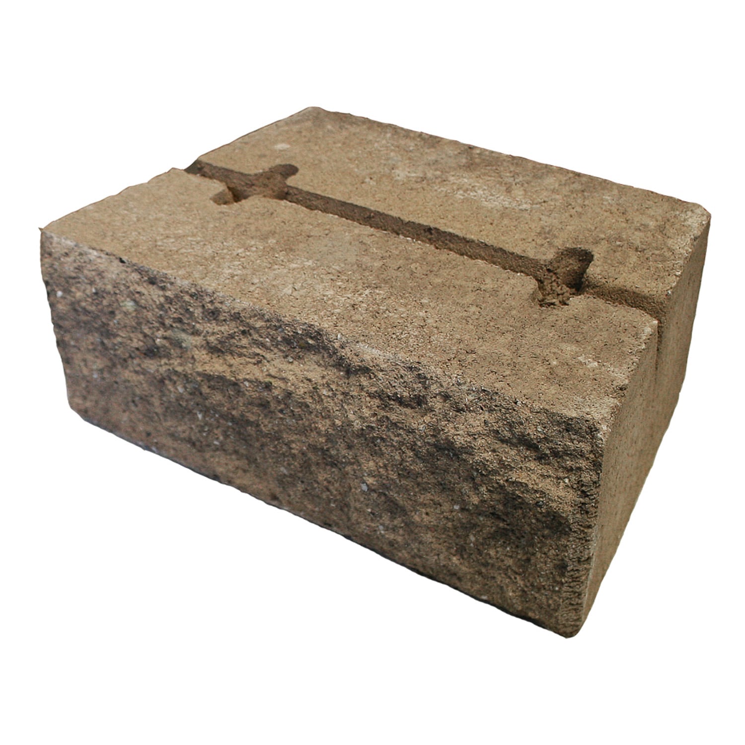 Lowe's 16-in L x 6-in H x 11-in D Antiqued Tan Charcoal Blend Retaining Wall Block in Brown | 10940824